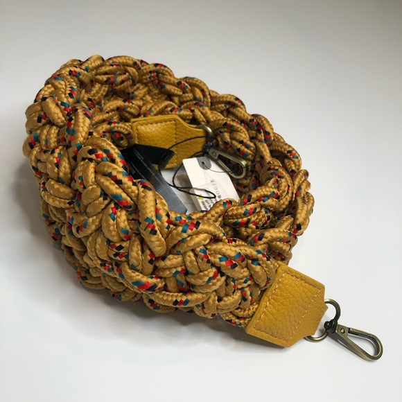 HP! Anthropologie Golden Woven Bag Strap NWT - Picture 2 of 6